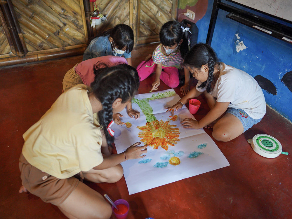 A view of the Begawan Learning Center, a state-of-the-art facility providing comprehensive education to Balinese children.